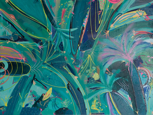 CANOPY OF HAPPINESS - Original mixed media