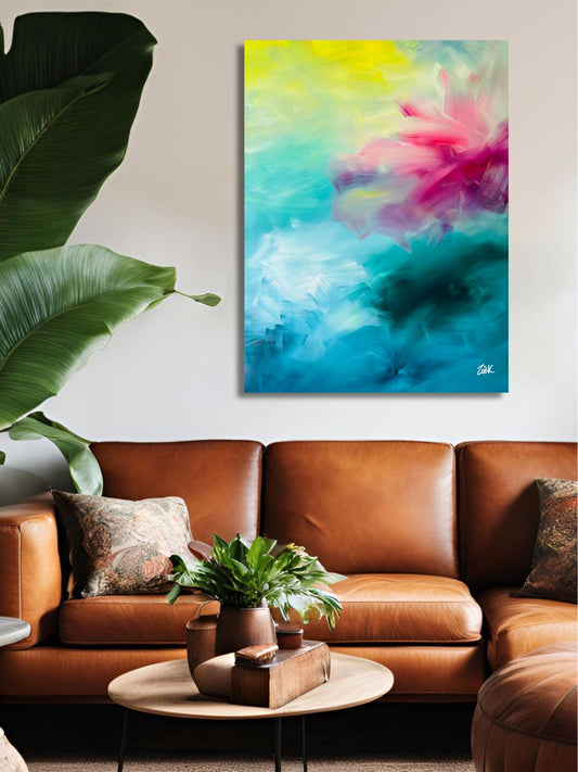 LAKE FLOWER - 91x122cm Original Abstract